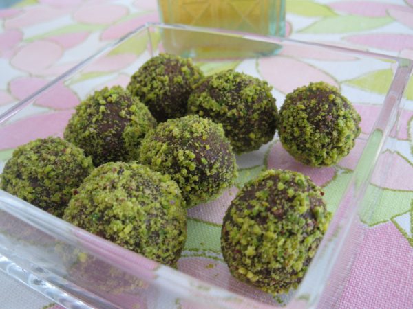 Palline di cioccolato e pistacchio