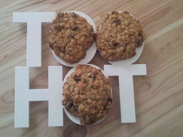 Cookies fiocchi di avena e uva passa